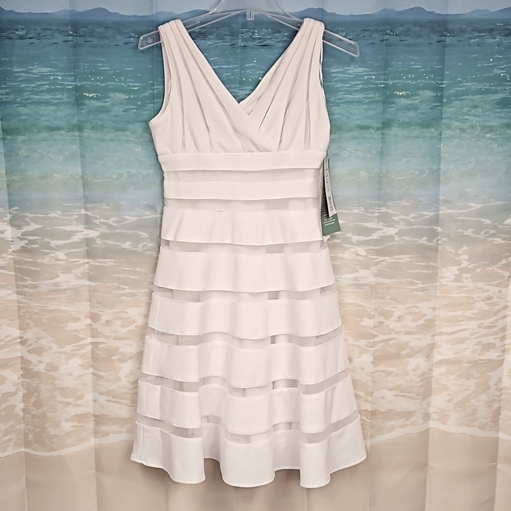 - Scarlett size 2p white and mesh skater dress